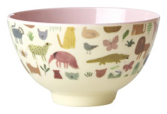 Rice - Melamine Bowl Small 300 ml Pink Sweet Jungle Print