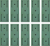 10-pack Självhäftande Uttagshållare Väggfäste Grenuttagshållare Kabelhantering - WELLNGS Grön