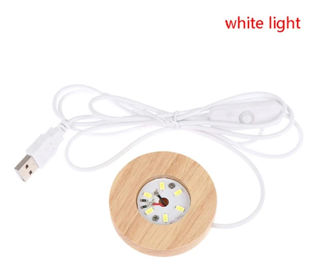 LED-ljussockel i trä, LED-lampa vit