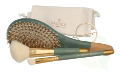 Bachca Paris Les Essentials Eucalyptus Hair Set 4 piece 1x Nylon Brush/1x Blush Brush/1x Contour Shader Brush/1x Round Hair Clip
