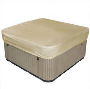 Fyrkantigt Vattentätt Utomhus Spa Polyester Varmbadskarskydd Beige (220*220*30cm)[co]