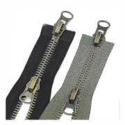 2-pack 70cm #8 Metal Blixtlås Dubbel Slider Delbar Svart Metall Blixtlås A-blixtlås Slider Blixtlås För Jackor