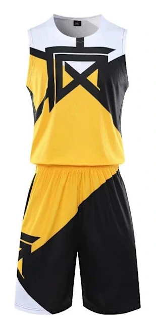 Minimal Basketbollströja för män, set med tröja och shorts, tävlingströja, sportkläder, träningsoverall för barn, gul, XXXL[co]