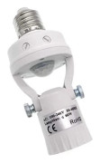Rörelsesensor lampfäste, E27 skruvlampa adapter (Dimbar)