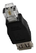 JUNSUNMAY USB A Hona till RJ11 6P2C Adapter Mini Konverterare (INTE för RJ9 Handset Port) - WELLNGS