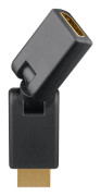 Goobay HDMI™-adapter 360°, Guldpläterad (4K @ 60 Hz) HDMI™-uttag (typ A) > HDMI™-kontakt (typ A); böjbar