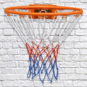 Dubbel fjädrande basketkorg, hållbar stålkonstruktion med stötdämpning, 4-punkts stabilisering, vind- och regntålig, inomhus/utomhus, orange