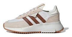 Adidas Originals Retropy F2 Läder Bekväma Mångsidiga Slitstarka Lågskurna Fritidsskor Barn Sneakers Vita Bruna JR5159 35½