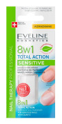 Eveline Totalt Åtgärd 8in1 Intensiv Nail Härdare förstärkning Nail Balsam 12ml