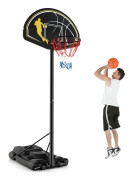 130-305 cm höjdjusterbart basketställ med hjul och stativ Bärbar basketbåge