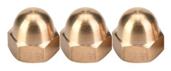 Koppar Acorn Mutter Kit med Kupolhuvud, M12 Sexkantsmutter Set (5-Pack)[JUN]