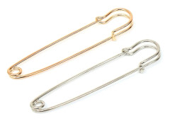 Säkerhetsnål – Extra stor – guld & silver – 20 stycken
