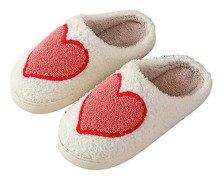 bolukets Mjuka Tofflor för Kvinnor och Män, Varma och Bekväma Plyschtofflor med Ludd, Kudde och Slip-on Design, Hustomtar för Inomhus- och Utomhusbruk, A Big Love Heart_max A Big Love Heart 5.5/6.5