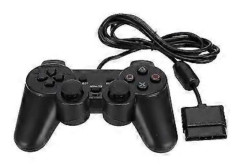 PS2 Handkontroll Trådbunden Gamepad, Ergonomisk Dubbelmotor Gamepad med Högkänsliga Knappar för Sony PlayStation 2