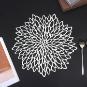 Silverpaket med 1, PVC Silverfolie Runda Bordsdukar och