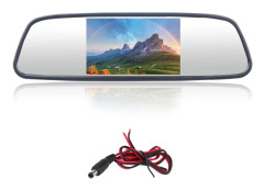 Backspegeldisplay 5 tum 2 ingångskanaler ABS Universell för bilbagageutrymme DC12?24V