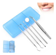 Professionell tandhygienisk kit - 5 delar rostfritt stål Silver