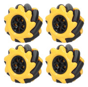 Mecanumhjul OmniDirectionella Smarta Robotbilsdelar Tillbehör DIY Leksakskomponenter 60mm (2 par)