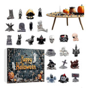 2025 Halloween 24 Dagars Nightmare Adventskalender, Nedräkningskalender för Barn och Vuxna med 24 Klassiska Halloween Docka Samlarfigurer BD