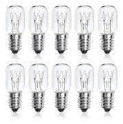 Förpackning med 10 st 25W E14 små skruvlampor, dimbara T22 transparenta glödlampor, lämpliga för ugnsbelysning, Himalayasaltlampor, etc.
