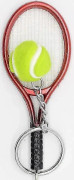 Tennis Nyckelring, Tennisracket Smycke - Perfekt för Tennisspelare, Tennistränare & Tennislag (Röd)[co]