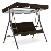 Gungsitsöverdrag Stol Vattentätt Skydd Uteplats Trädgård Gård Utomhus Sits Ersättning Enkel Användning Svart Topp 164*114*15cm Svart Topp 190*132*15cm