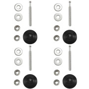 4X Tryckknapp Snabbfäste Bilhuv Lås Pin Bumper Clip Svart[co]