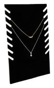 Svart Flanell Halsband Hänge Kedja Smycken Byst Displayställ Hängare Hållare Rack