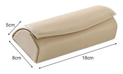 Solglasögonhållare för bil solskydd Auto Glasögon Organizer Box Fordon Solskydd Tillbehör Glasögonfodral för Kvinna Man Beige One Size