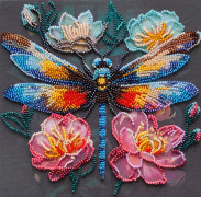 Broderikit med pärlor Abris Art "Fladdrande vingar" 20x20cm
