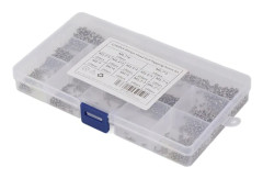 1200 st Självgängande skruv Rundhuvud Kryss Silver Svart Kolstål Beslag M1 M1.2 M1.4 M1.7 (1200 st Silver Skruvset Box A Typ)