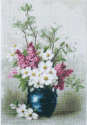 Broderikit Petit point Luca-S "Syren och jasmin" 19x29 cm