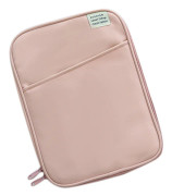 Bärbar Metall Dubbel Dragkedja Mode Bomull Tablet Sleeve Väska Skyddande Förvaringsportfölj Rosa 11in