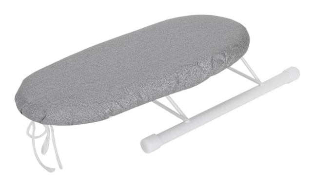 Mini Strykbräda Vikbar Ärm Manschetter Kragar Strykbord för Hem Resa Användning Silver Tyg