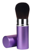 1 st Infällbar borste Sminkborste Puder Rouge Puderborste Mini Multifunktionell Bärbar Med Aluminiumhandtag violett