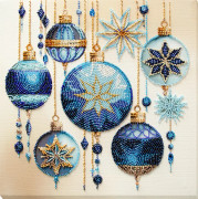 Broderikit med pärlor Abris Art "Kristallmönster" 25x25cm