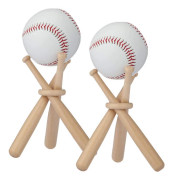 2 Baseboll-Visningsställ, Träbaseboll-Visningsställ