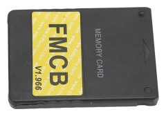 Minneskort FMCB V1.966 Plug and Play Spelkonsol Externt Datakort med Free McBoot för PS2 64MB Gul Sticker