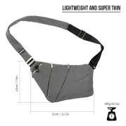 Sling Ryggsäck Bröstväska Lättviktig Utomhus Sport Resa Vandring Stöldskydd Crossbody Axelväska Dagväska för Män Kvinnor