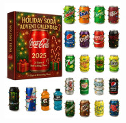 Fuleadture Adventskalender 2025 Soda/Cola – 24 Dagars 2D Akrylfigurer Julkalender med Läsk | Perfekt Julklapp