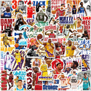 50 st Basketboll Klistermärken NBA Serie Combo för Vattenflaskor