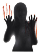 Fönsterdekaler Blodiga Händer Dekaler Halloween Skräck FooCJY
