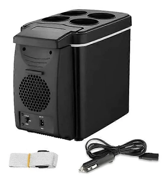 {CACA} Bärbart 12V Bilkylskåp 6L Camping Kylare Och Värmare 2 I 1 Elektrisk Mini Kyl Icebox Bil Elektroniska Enheter