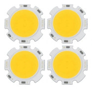 4x 5W Chip Ljus Runda Cob Super Ljusa Led Lampor Varmvit Dc15-17v