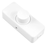 Inline LED Dimmer, Built-in Rotary ON/OFF and Knob Control for Dimmable 3-100W LED/Incandescent Bulbs, White