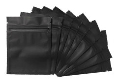 100-pack Lukttäta Påsar - 7,6 x 10 cm Återförslutningsbara Mylar-påsar Foliepåse Platt Dragkedja