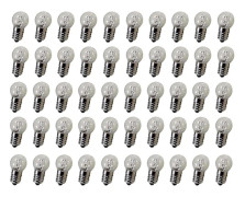 [xin]Dc 50 st E10 2.5v 0.3a Varmvit Miniatyrlampa Skruvbas