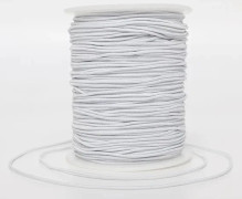 Elastisk tråd för armband, 1 mm x 110 yards stark, stretchig elastisk snöre för smyckestillverkning, halsband, pärlor - V Svart och Vit
