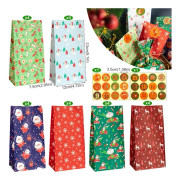 Julklappspåsar med 24 Set Juldekaler Adventskalender Godispåsar - MC2-156