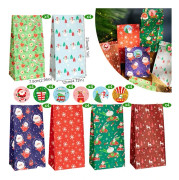 Julklappspåsar med 24 set juldekaler Adventskalender Godispåsar - MC2-151